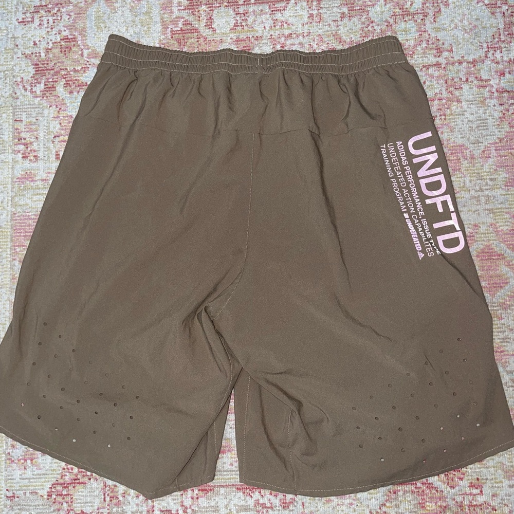 Adidas X Undefeated athletic shorts with Liner size Large
